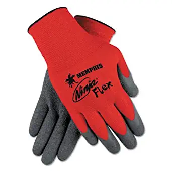 Memphis N9680 Red Ninja Flex Gloves, 15 Gauge, Size Large, (12 Pair)