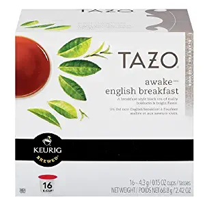 Tazo Awake English Breakfast Tea Keurig K-cups, 16 Count [Pack of 3]