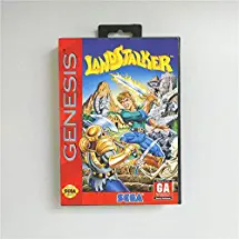 Game Card Landstalker - USA Cover With Retail Box 16 Bit MD Game Card for Sega Megadrive Genesis Video Game Console