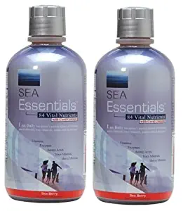 Sea Essentials Vital Nutrients with Coral Calcium, Sea Berry, 32 Ounces (2 Pack)