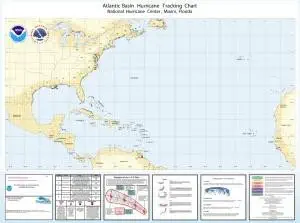 Oceangrafix Hurricane Tracking Chart: Full Atlantic