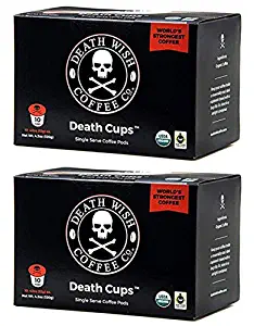 Death Wish Coffee Single Serve Capsules for Keurig K-Cup Brewers, 0.44 oz Each - 20 Count