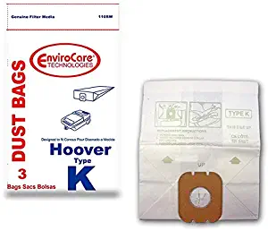 EnviroCare Replacement Vacuum bags for Hoover Type K Canisters 3 pack