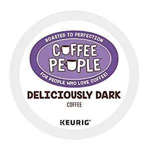 Coffee People Deliciously Dark, Keurig Single Serve Coffee K-Cup Pod, Dark Roast, 72 Count