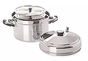 Tabakh IC-206 6-Rack Stainless Steel Idli Cooker with Strong Handles, Makes 24 Idlis