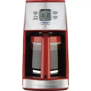 Hamilton Beach Ensemble 12-Cup Coffeemaker with Glass Carafe, Red
