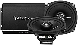 Rockford Fosgate R1-HD2-9813 140W 2-Channel Harley Motorcycle Amp+Speaker System,BLACK