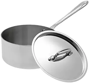 All-Clad 5203 Stainless Steel Saucepan Cookware, 3-Quart, Silver