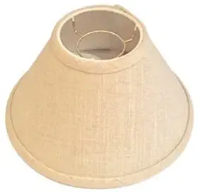 Upgradelights Light Beige Linen 12 inch Chimney Style Oil Lampshade Replacement (4.5x12x7)