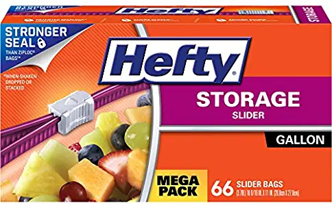 Hefty Slider Storage Bags - Gallon Size, 66 Count