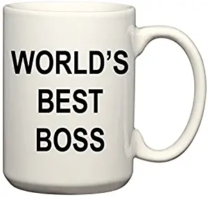 World’s Best Boss Mug - 15 oz Ceramic - Perfect Gift - The Office Michael Scott Mug - CoolTVProps - The Office TV Show Coffee Mug