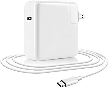 Replacement MacBook Pro Charger, 87W Mac Charger Power Adapter for MacBook Pro 15 Inch 13 Inch, MacBook 12 Inch, MacBook Air 2020/2019/2018, ipad pro,Included USB-C to USB-C Charge Cable (6.6ft/2m)