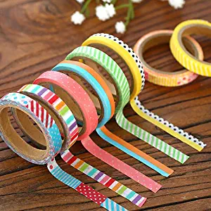 Tapes Maserfaliw 3pcs 5M DIY Paper Sticky Adhesive Sticker Decorative Scrapbooking Washi Tape Set, Necessary Home, Travel, Office, Crafts, Holiday Gifts.