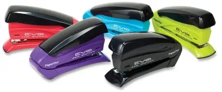 PaperPro Evo Compact Stapler - Desktop Stapler - 15 Sheets Capacity - 105 Staples Capacity - 1/4", 26/6 Staple Size - Assorted