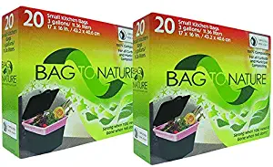 2-Pack Bag-To-Nature Compostable Bag And Liner, 20 (3 gallon) bags in a box.