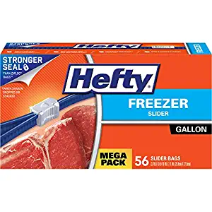 Hefty Slider Freezer Bags - Gallon , 56 Count