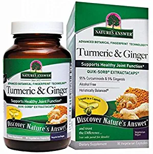 Nature's Answer Turmeric and Ginger Extractacaps Nutritional Supplement,, 90