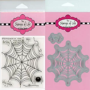 Spider-Web Halloween Stamps and Dies for Scrapbooking and Card-Making by The Stamps of Life - Web4Us and Web Die-Cuts