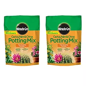 Miracle-Gro Cactus Palm and Citrus Potting Mix, 8-Quart (2 Pack)