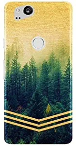 Google Pixel 2 Phone Case - Case Escape - Nature Inspired - Wood Design - Impact Resistant - Matte Shell - Phone Case