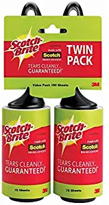 Scotch-Brite Lint Roller Twin Pack, 150 Sheets Total