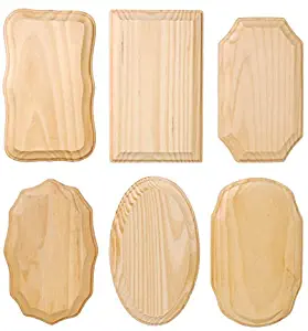 DARICE , Style will Vary, 1 Piece Wood Plaques-6 Pc. Assortment-3.5 x 5.5 inches, One Size, Natural