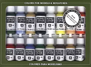 Vallejo Basic USA Colors Paint Set, 17ml