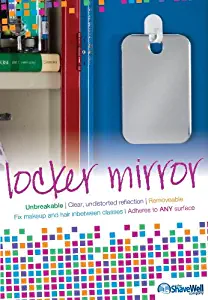 The Shave Well Locker Mirror - Shatterproof Personal Mirror - Unbreakable Hanging Mirror - Locker Accessory