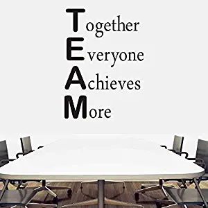 FlyWallD Classroom Wall Decals Office Motivational Wall Decor Vinyl Art Inspirational Quotes Stickers Together Everyone Achieves More