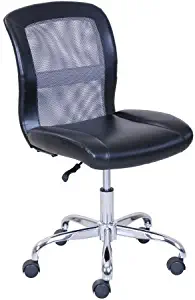 Mainstays Vinyl and Mesh Task Chair, Multiple Colors, Black/Gray