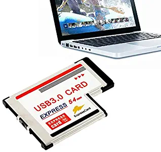 5Gbps 2 Port Hidden Inside USB 3.0 HUB to Express Card ExpressCard 54mm Adapter
