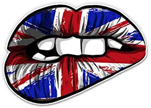 GT Graphics Express UK Sexy Lips British - Vinyl Sticker Waterproof Decal