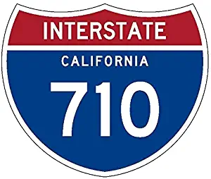 MR3Graphics Interstate 710 Sticker R1989 California Highway Sign Road Sign Vinyl Decal Wall Laptop Car Bumper Sticker 5"