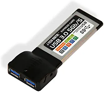 J-Tech Digital JTD-UH302E 2-Port Super Speed USB 3.0 Express Card Adapter for Laptop
