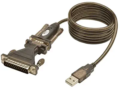 TRIPP LITE USB to RS232 Serial Adapter Cable USB-A to DB25 DB9 M/M 5-Feet (U209-005-DB25)