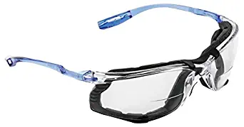 3M 10078371662711 Virtua CCS Protective Eyewear with Foam Gasket and Reader Lens, Standard, Blue with Clear Lens