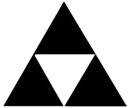 Legend of Zelda - Triforce Logo - Vinyl 4" tall (Color BLACK) decal laptop tablet skateboard car windows stickers
