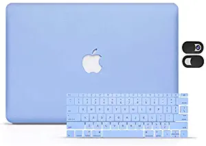 LuvCase 3 in 1 Laptop Case for Old MacBook Pro 13" (CD Drive, 2008-2012) A1278 Hard Shell Cover, Keyboard Cover & Webcam Cover (Serenity Blue)