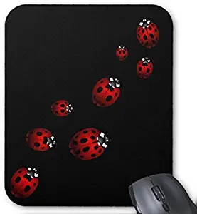 lisaKim Ladybug Art Office&Gaming Rectangle Mouse Pad in 250mm200mm3mm