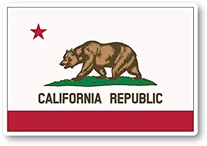 California State Flag Sticker California Stickers - Laptop Stickers - 2.5" Vinyl Decal - Laptop, Phone, Tablet Vinyl Decal Sticker