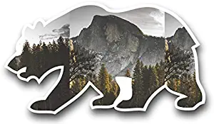 Half Dome Yosemite Valley Cali Bear Vinyl Sticker for Laptop Journal or Wall