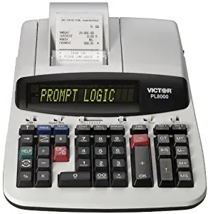 Victor Technology PL8000 Thermal Printing Calculator, Prompt Logic, Help Key, 8.0 Lines Per Second