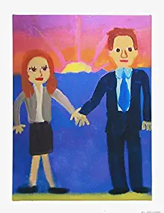 The Office PAM & JIM Mini Canvas Wall Art/Painting for Home Decor, 7.1/2 x 10 inches